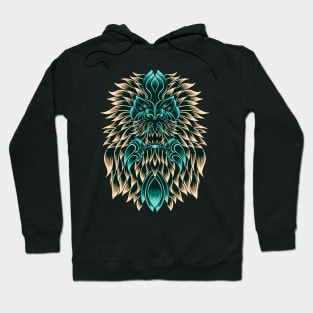 Artwork Illustration Four Eyed Lion Monster Hoodie